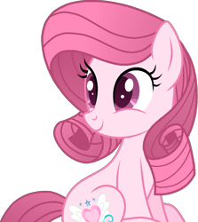 Size: 956x1071 | Tagged: safe, artist:guruyunus17, derpibooru import, oc, oc only, oc:annisa trihapsari, earth pony, pony, amused, base used, cute, earth pony oc, female, happy, mare, medibang paint, ocbetes, pink body, pink mane, simple background, smiling, solo, transparent background