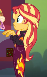 Size: 371x607 | Tagged: safe, derpibooru import, screencap, sunset shimmer, better together, equestria girls, wake up!, cropped, solo