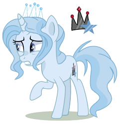 Size: 1246x1260 | Tagged: safe, artist:venomous-cookietwt, derpibooru import, oc, pony, unicorn, female, jewelry, offspring, parent:fancypants, parent:trixie, simple background, solo, teenager, tiara, transparent background