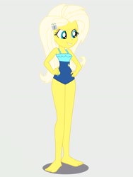 Size: 2112x2816 | Tagged: safe, artist:draymanor57, derpibooru import, oc, oc:psychoshy, fallout equestria, fallout equestria: project horizons, equestria girls, clothes, equestria girls-ified, fanfic art, one-piece swimsuit, sleeveless, swimsuit