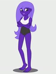 Size: 2112x2816 | Tagged: safe, artist:draymanor57, derpibooru import, oc, oc:lacunae, fallout equestria, fallout equestria: project horizons, equestria girls, clothes, equestria girls-ified, fanfic art, one-piece swimsuit, sleeveless, solo, swimsuit