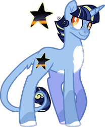 Size: 697x837 | Tagged: safe, artist:rickysocks, derpibooru import, oc, oc:dusky stars, pony, unicorn, male, parent:sunny skies, parent:twilight sparkle, simple background, solo, stallion, transparent background