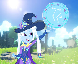 Size: 1209x985 | Tagged: safe, artist:thesist3rs-den, derpibooru import, trixie, equestria girls, genshin impact, solo