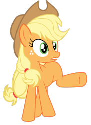 Size: 854x1180 | Tagged: safe, artist:gmaplay, derpibooru import, applejack, earth pony, pony, spike at your service, applejack's hat, clothes, cowboy hat, female, hat, raised leg, simple background, solo, teeth, transparent background, vector