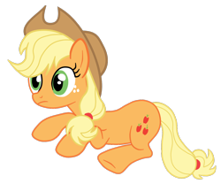 Size: 1204x1000 | Tagged: safe, artist:gmaplay, derpibooru import, applejack, earth pony, pony, spike at your service, applejack's hat, clothes, cowboy hat, female, hat, lying down, prone, simple background, solo, transparent background, vector