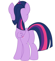 Size: 1582x1758 | Tagged: safe, artist:gmaplay, derpibooru import, twilight sparkle, twilight sparkle (alicorn), alicorn, pony, butt, female, plot, rear view, simple background, solo, transparent background, twibutt, vector