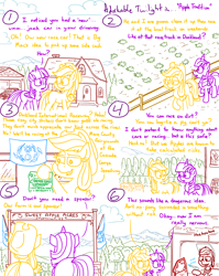 Size: 4779x6013 | Tagged: safe, artist:adorkabletwilightandfriends, derpibooru import, applejack, big macintosh, twilight sparkle, twilight sparkle (alicorn), alicorn, earth pony, pony, comic:adorkable twilight and friends, absurd resolution, adorkable, adorkable twilight, back of head, barn, butt, comic, conversation, cute, door, dork, equestria flag, farm, female, fence, fire, flag, friendship, garage, hat, high angle, humor, low angle, male, mare, mountain, mountain range, nature, path, perspective, pickup, plot, poster, rural, scenery, sign, slice of life, stallion, sweet apple acres, this will not end well, tools, truck, walking