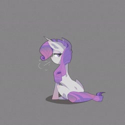 Size: 2048x2048 | Tagged: safe, artist:blairvonglitter, derpibooru import, rarity, pony, unicorn, breath, drama queen, female, high res, looking at you, looking back, mare, no talk me im angy, solo