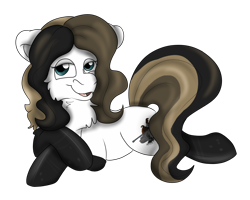 Size: 2500x2000 | Tagged: safe, artist:euspuche, derpibooru import, oc, oc only, oc:chocolate fudge, earth pony, pony, bedroom eyes, clothes, cute, earth pony oc, female, fluffy, high res, mare, ocbetes, sexy, solo, stockings, thigh highs