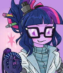 Size: 640x740 | Tagged: safe, artist:batipin, derpibooru import, sci-twi, twilight sparkle, equestria girls, friendship games, female, magic capture device, solo