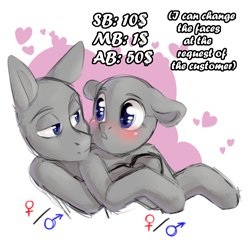 Size: 2000x2000 | Tagged: safe, artist:fraxus, artist:ilovefraxus, derpibooru import, oc, alicorn, earth pony, pegasus, pony, unicorn, auction, auction open, commission, cute, female, heart, hug, love, male, your character here