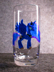 Size: 774x1033 | Tagged: safe, alternate version, artist:malte279, derpibooru import, princess luna, craft, glass engraving, glass painting