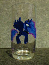 Size: 3285x4380 | Tagged: safe, alternate version, artist:malte279, derpibooru import, princess luna, craft, glass engraving, glass painting