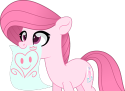 Size: 1890x1378 | Tagged: safe, artist:guruyunus17, derpibooru import, oc, oc only, oc:annisa trihapsari, earth pony, pony, base used, earth pony oc, female, happy, heart, mare, simple background, smiling, solo, transparent background, vector