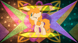 Size: 3840x2160 | Tagged: safe, artist:jhayarr23, artist:laszlvfx, derpibooru import, edit, pear butter, pony, one eye closed, solo, wallpaper, wallpaper edit, wink