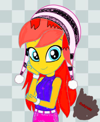 Size: 720x884 | Tagged: safe, artist:shafiqhafizi70, derpibooru import, oc, oc:rosa blossomheart, human, equestria girls, 1000 hours in ms paint, equestria girls-ified, humanized, malay, malaysia, malaysian, picture