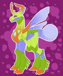 Size: 966x1172 | Tagged: safe, artist:ponylove121, derpibooru import, thorax, changedling, changeling, alternate design, exoskeleton, king thorax, solo