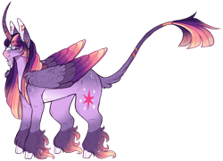 Size: 2852x2049 | Tagged: safe, artist:sleepy-nova, derpibooru import, twilight sparkle, twilight sparkle (alicorn), alicorn, classical unicorn, pony, beard, cloven hooves, curved horn, cutie mark, ethereal mane, facial hair, glasses, horn, horn ring, jewelry, leonine tail, older, older twilight, ring, solo, sparkles, starry mane, unshorn fetlocks