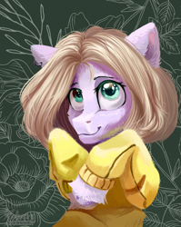 Size: 1346x1692 | Tagged: safe, artist:teaflower300, derpibooru import, oc, oc only, earth pony, pony, clothes, smiling, solo, sweater