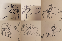 Size: 4500x3000 | Tagged: safe, artist:dark shadow, derpibooru import, princess celestia, alicorn, pony, sketch, solo, traditional art