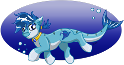 Size: 4240x2240 | Tagged: safe, artist:olificus, derpibooru import, oc, oc only, oc:aqua sapphire, merpony, bubble, commission, fish tail, high res, looking at you, male, ocean, simple background, smiling, smiling at you, solo, stallion, transparent background, water