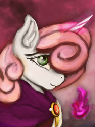 Size: 724x974 | Tagged: safe, artist:tekggd, derpibooru import, princess platinum, pony, equestria at war mod, bust, clothes, female, mare, portrait, solar empire, solo