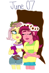 Size: 2000x2970 | Tagged: safe, artist:ktd1993, derpibooru import, gloriosa daisy, vignette valencia, equestria girls, female, gloriette, lesbian, shipping