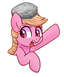 Size: 2642x3198 | Tagged: artist needed, safe, derpibooru import, edit, oc, oc:flat earth, earth pony, hat, pointing, solo, tinfoil, tinfoil hat