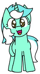 Size: 153x283 | Tagged: safe, artist:anonymouseleven, derpibooru import, lyra heartstrings, pony, unicorn, :3, female, mare, simple background, smiling, solo, transparent background
