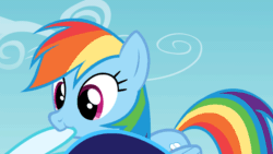 Size: 1280x720 | Tagged: safe, artist:ursamanner, derpibooru import, rainbow dash, soarin', pegasus, pony, animated, cloud, cute, dashabetes, female, gif, grooming, looking at each other, male, mare, nom, preening, shipping, show accurate, silly, silly pony, sky, smiling, soarinbetes, soarindash, stallion, straight, wings