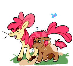 Size: 1280x1169 | Tagged: safe, artist:goatpaste, derpibooru import, apple bloom, babs seed, female, filly