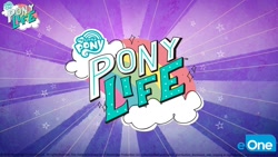 Size: 1280x720 | Tagged: safe, derpibooru import, my little pony: pony life, boulder media, cloud, eone, logo, my little pony logo, no pony, rainbow, stars, text