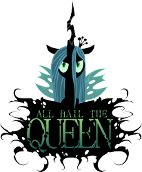 Size: 2003x2432 | Tagged: safe, artist:saturdaymorningproj, queen chrysalis, changeling, changeling queen, angry, bust, dark, decay, ears back, female, holes, looking at you, plaque, shirt design, silhouette, simple background, solo, spread wings, text, transparent background