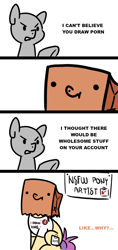 Size: 800x1700 | Tagged: safe, artist:paperbagpony, derpibooru exclusive, derpibooru import, oc, oc:paper bag, anonymous, comic