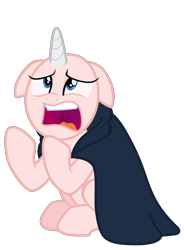 Size: 7000x9500 | Tagged: safe, artist:tardifice, derpibooru import, editor:slayerbvc, rarity, pony, unicorn, it isn't the mane thing about you, absurd resolution, bald, cloak, clothes, ears, female, floppy ears, furless, furless edit, mare, no eyelashes, raribald, simple background, solo, transparent background, vector