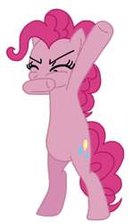 Size: 626x1051 | Tagged: safe, artist:lsalusky, derpibooru import, pinkie pie, earth pony, pony, beatboxing, bipedal, eyes closed, simple background, solo, transparent background