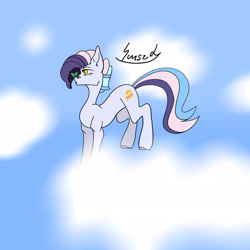 Size: 2048x2048 | Tagged: safe, artist:sunset_cake, derpibooru import, oc, oc only, earth pony, pony, cloud, solo