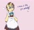 Size: 1232x1109 | Tagged: safe, artist:drafthoof, derpibooru import, oc, oc:white spirit, anthro, unicorn, anthro oc, arm hooves, bipedal, blushing, bow, clothes, crossdressing, dialogue, glasses, gritted teeth, maid, male, offscreen character