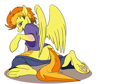 Size: 1280x853 | Tagged: safe, artist:acesential, artist:tf-sential, spitfire, pegasus, simple background, transformation