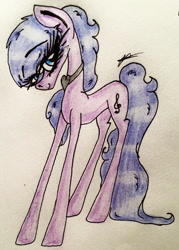 Size: 1831x2552 | Tagged: safe, artist:beamybutt, derpibooru import, oc, oc only, earth pony, pony, earth pony oc, eyelashes, female, mare, signature, traditional art