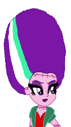 Size: 1746x3094 | Tagged: safe, artist:ktd1993, derpibooru import, aria blaze, equestria girls, beehive hairdo, bride of frankenstein, cropped, simple background, transparent background