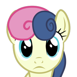 Size: 5000x5000 | Tagged: artist needed, safe, bon bon, sweetie drops, earth pony, pony, bust, female, frown, looking at you, mare, mare stare, portrait, simple background, solo, transparent background