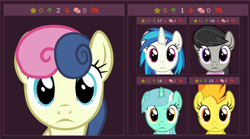 Size: 494x275 | Tagged: artist needed, safe, edit, bon bon, dj pon-3, octavia melody, spitfire, sweetie drops, vinyl scratch, earth pony, pegasus, pony, unicorn, :c, bowtie, bust, female, frown, looking at you, mare, mare stare, meta, portrait, simple background, solo, transparent background