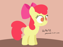 Size: 2000x1500 | Tagged: safe, artist:dtcx97, derpibooru import, apple bloom, earth pony, pony, apple bloom's bow, bow, female, filly, hair bow, no pupils, smiling, solo
