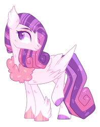 Size: 2091x2652 | Tagged: safe, artist:lilywolfpie-yt, derpibooru import, oc, hybrid, female, interspecies offspring, magical lesbian spawn, offspring, parent:princess cadance, parent:queen novo, simple background, solo, transparent background