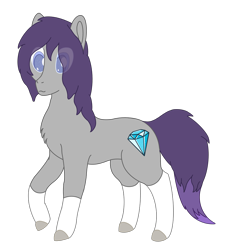 Size: 3576x3881 | Tagged: safe, alternate version, artist:autumnsfurart, derpibooru import, oc, oc only, oc:glitter stone, earth pony, pony, chest fluff, colored, earth pony oc, eye clipping through hair, female, mare, raised hoof, raised leg, simple background, solo, transparent background