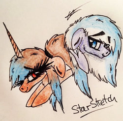 Size: 674x664 | Tagged: safe, artist:beamybutt, derpibooru import, oc, oc only, earth pony, pony, unicorn, duo, earth pony oc, eyelashes, horn, signature, smiling, unicorn oc