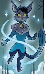 Size: 407x653 | Tagged: safe, artist:tonyfleecs, derpibooru import, idw, shadow (cat), abyssinian, anthro, cat, spoiler:comic, spoiler:comic97, season 10, solo