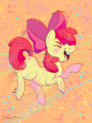 Size: 1024x1366 | Tagged: safe, artist:xxparadoxponyxx, derpibooru import, apple bloom, adorabloom, cute, female, filly, open mouth, solo