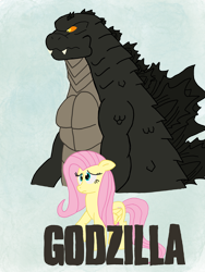 Size: 3024x4032 | Tagged: safe, artist:lordshrekzilla20, derpibooru import, fluttershy, kaiju, fanfic:godzilla, fanfic, fanfic art, fanfic cover, godzilla, godzilla (series)